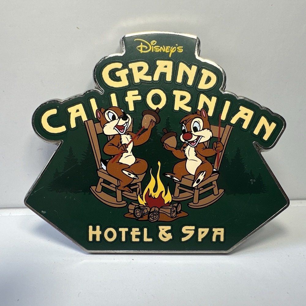 Disney's Grand Californian Hotel & Spa Chip 'n Dale Canpfire Refrigerator Magnet